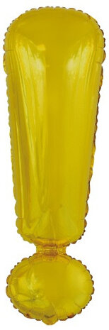 folieballon uitroepteken 86 cm goud