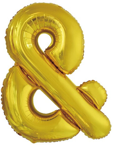 folieballon &amp;-teken 86 cm goud