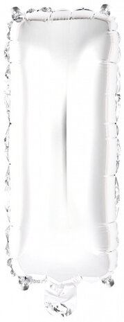 letterballon I folie 34 cm zilver