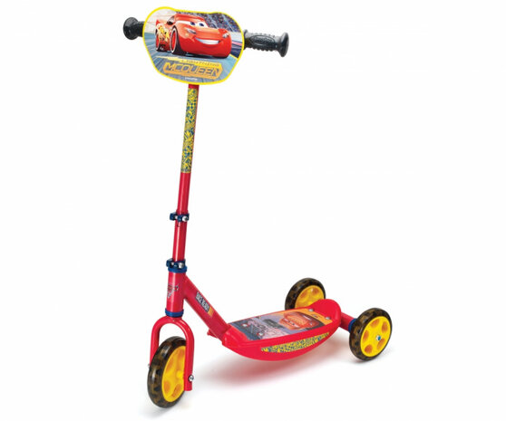 kinderstep Disney Cars junior 3-wiel aluminium rood