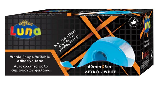 etiketten Sticky Notes 50 mm x 8 m blauw/wit 2-delig
