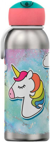 isoleerfles eenhoorn junior 350 ml RVS/siliconen