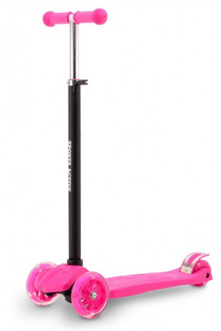 3-wiel kinderstep 59 x 28 cm aluminium roze/zwart