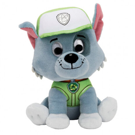 knuffel Paw Patrol Rocky 15 cm pluche groen/grijs