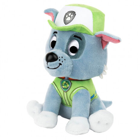 knuffel Paw Patrol Rocky 15 cm pluche groen/grijs