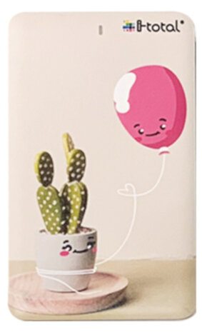 powerbank cactus 5000 mAh 10,5 cm ABS beige