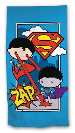 strandlaken Superman junior 70 x 140 cm katoen blauw