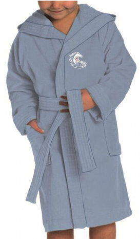 badjas Frozen junior katoen ijsblauw maat 122/128