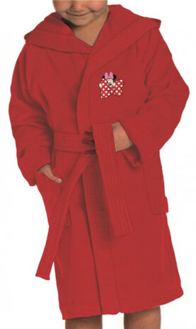 badjas Minnie Mouse meisjes katoen rood maat 122/128