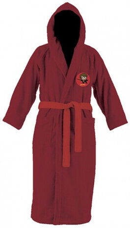 badjas junior katoen bordeaux maat 122/128