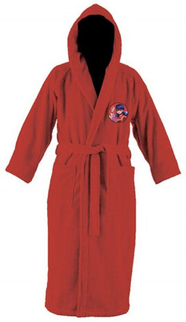 badjas Miraculous meisjes katoen rood maat 98/104