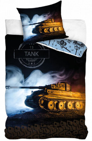dekbedovertrek Tank jongens 140 x 200 cm/70 cm katoen