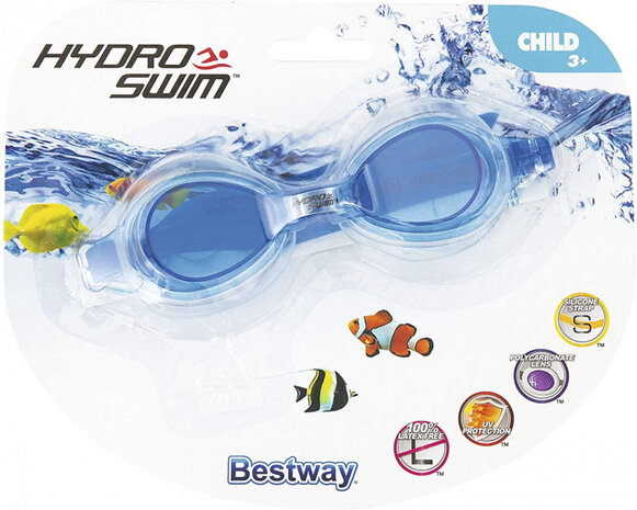zwembril High Style polycarbonaat junior 15 cm blauw