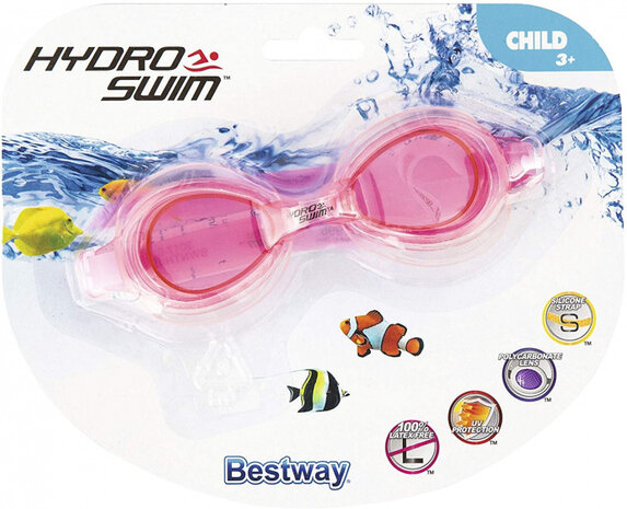 zwembril High Style polycarbonaat junior 15 cm roze