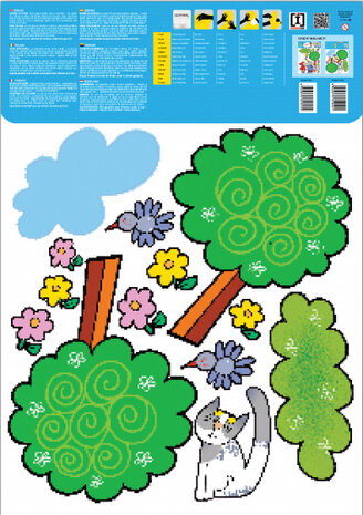 muursticker Riding Hood 29,7 x 42 cm 2-delig