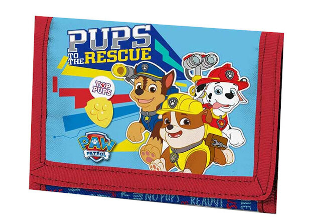 portemonnee Paw Patrol jongens 13 cm rood/blauw