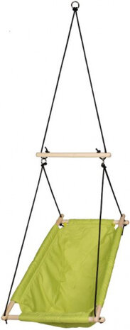 hangschommel 61 x 77 x 28 cm hout/polyester groen