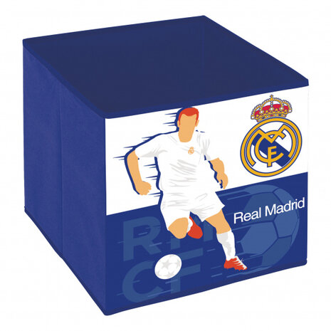 opbergmand Real Madrid junior 31 x 31 x 31 cm blauw