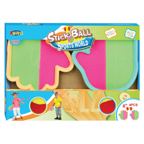 gooi en vangspel Stick Ball 39 x 4 x 27,5 cm 4-delig