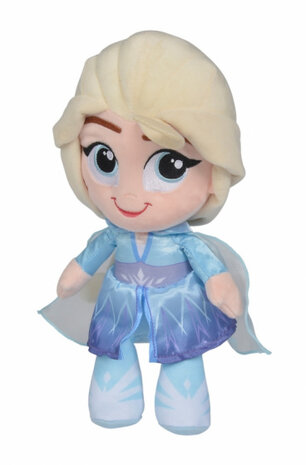 knuffel Elsa meisjes 25 cm pluche blauw