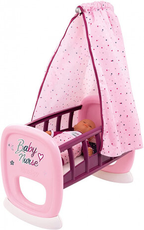 poppenwieg Nurse meisjes 68,7 x 46,9 cm roze/paars