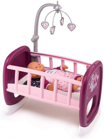 poppenwieg Nurse meisjes 47 x 49,4 cm roze/paars