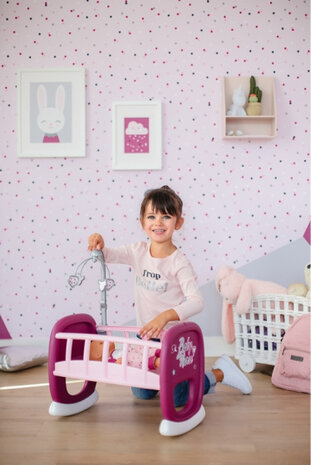 poppenwieg Nurse meisjes 47 x 49,4 cm roze/paars