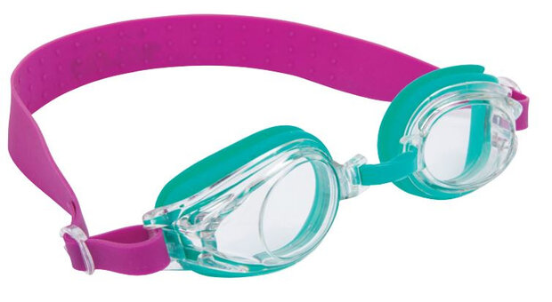 duikbril meisjes siliconen/polycarbonaat roze/blauw