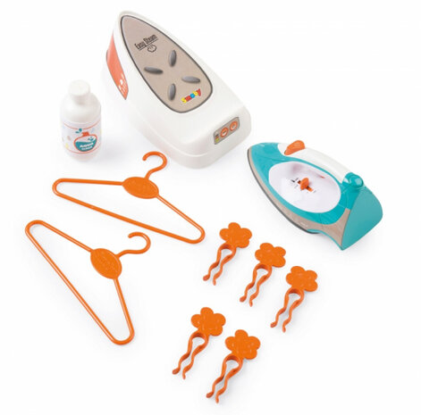 strijkplank set junior 69 cm mintgroen/oranje 10-delig