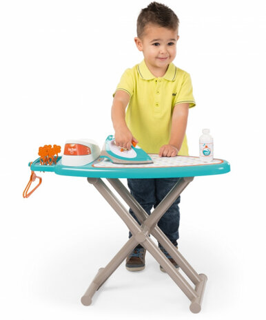 strijkplank set junior 69 cm mintgroen/oranje 10-delig