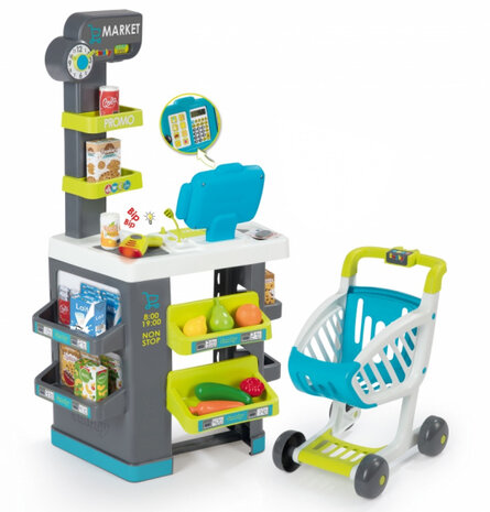 speelgoedsupermarkt 89,6 x 38,5 cm grijs 36-delig