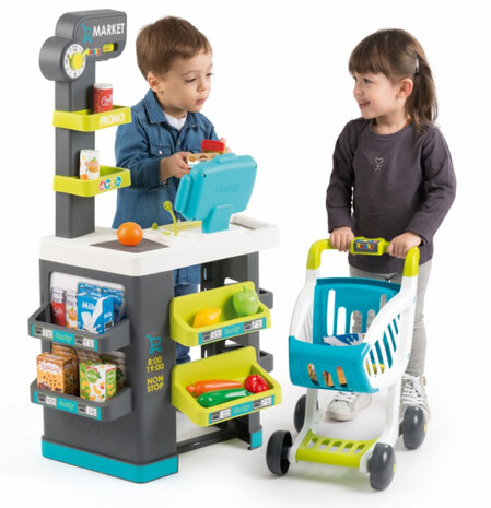 speelgoedsupermarkt 89,6 x 38,5 cm grijs 36-delig