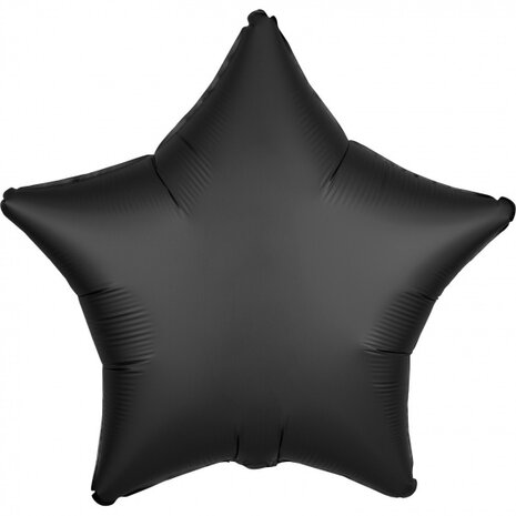 folieballon ster 43 cm folie zwart