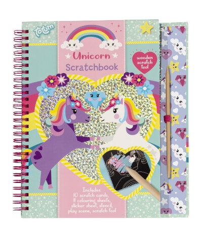 kleurboek Unicorn meisjes 23,5 cm hout roze 24-delig