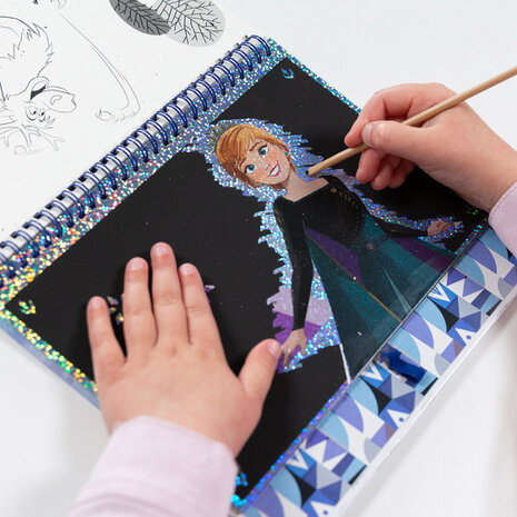 kleurboek Frozen junior 21 x 23,5 cm blauw 24-delig