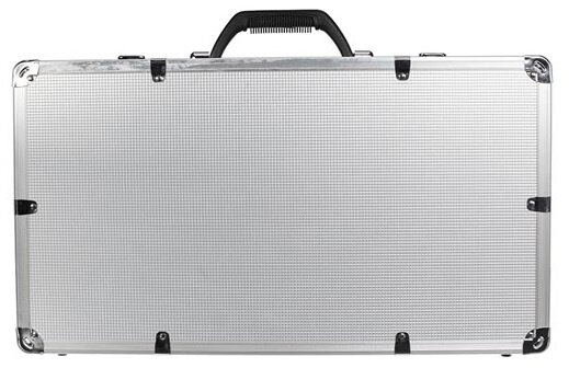 koffer microfoon 50 x 27 cm aluminium zwart/zilver