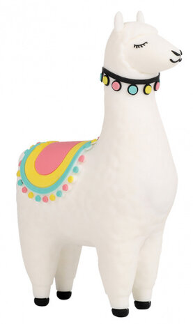 powerbank Llama 2600 mAh 11 cm ABS wit/roze