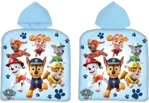 badponcho junior 55 x 110 cm polyester lichtblauw