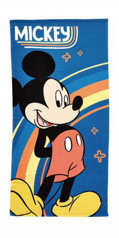 strandlaken Mickey 140 x 70 cm polyester donkerblauw