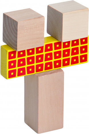 blokkenset junior 19 x 16,8 cm hout 52-delig