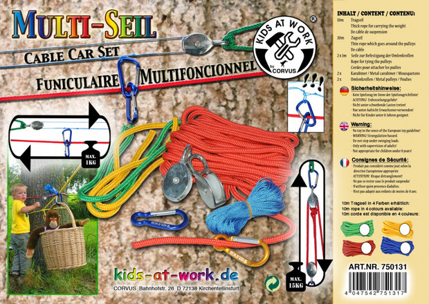 takelset junior nylon/staal geel 8-delig