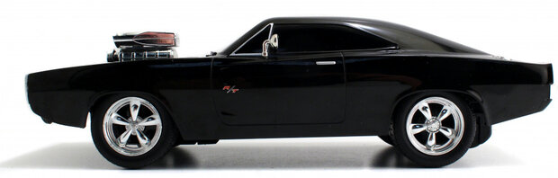 RC auto Fast &amp; Furious 1970 Dodge Charger 1:16 zwart