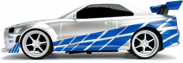RC auto Fast &amp; Furious Nissan Skyline GTR 1:16 zilver