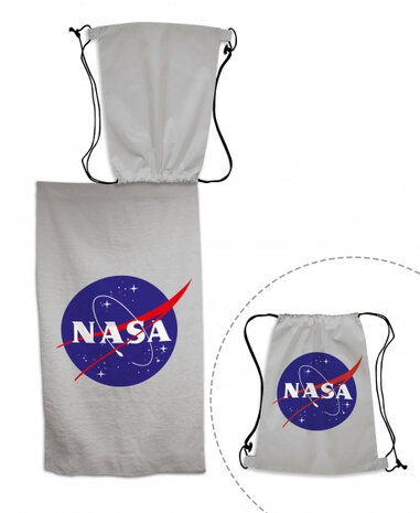 strandlaken Nasa junior 70 x 140 cm katoen grijs/blauw