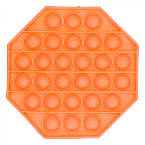 fidgetspel Pop It junior achthoek 12,5 cm oranje
