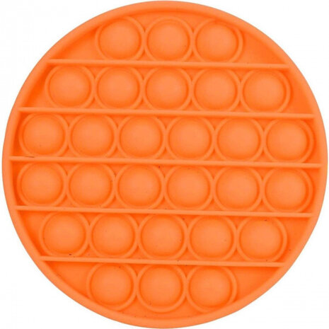 fidgetspel Pop It junior rond 12,5 cm oranje