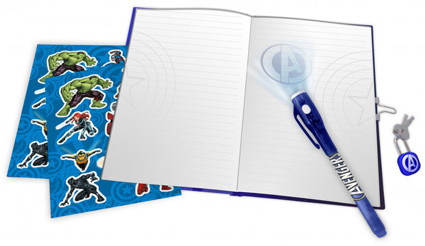 dagboek met pen The Avengers 23 cm papier blauw