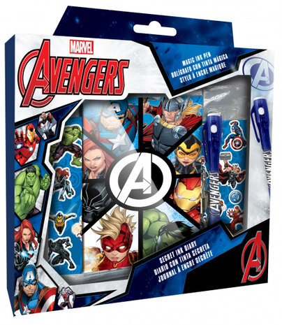 dagboek met pen The Avengers 23 cm papier blauw