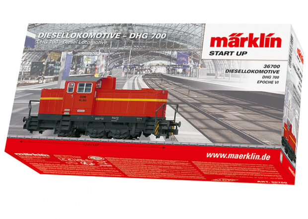 diesellocomotief Henschel DHG700 11,2 cm staal rood