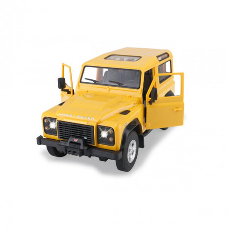 RC auto Land Rover Defender 29 cm 1:14 geel 2-delig